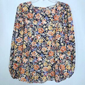 NWOT Staccato Floral Print Long Sleeve Blouse Size S